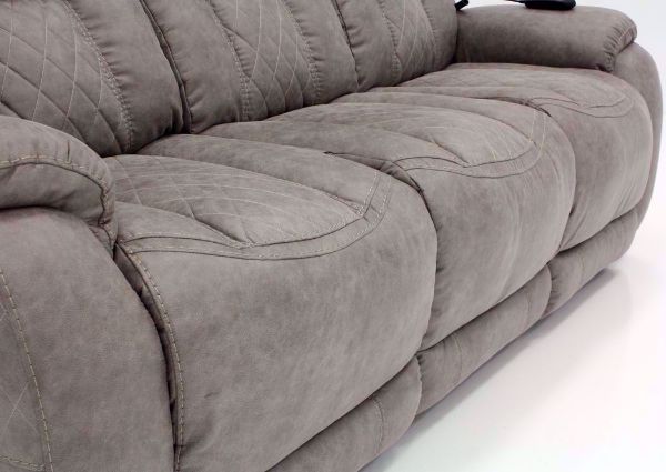 Soft Brown Daytona POWER Reclining Sofa with the Chaise Closed | Home Furniture Plus Bedding