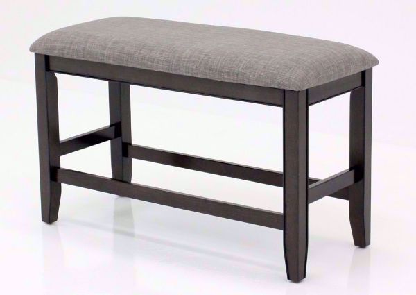 Warm Gray Fulton Pub-Style Bench at an Angle | Home Furniture Plus Mattress