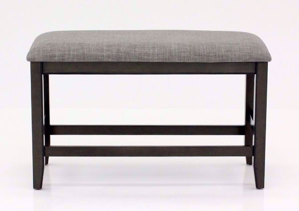 Warm Gray Fulton Pub-Style Bench Facing Front | Home Furniture Plus Mattress