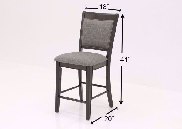 Warm Gray Fulton 24" Barstool Dimensions | Home Furniture Plus Mattress