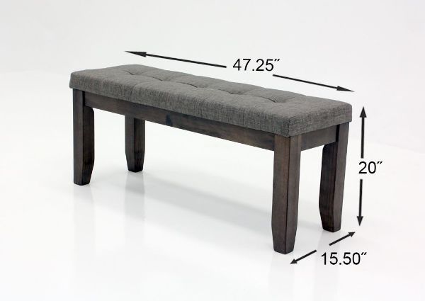 Picture of Bardstown Dining Bench - Gray