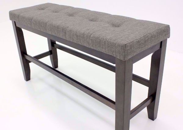 Dark Gray Bardstown Bar Height Dining Bench at an Angle, Mood Shot | Home Furniture Plus Mattress