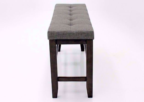 Dark Gray Bardstown Bar Height Dining Bench Showing the Side View | Home Furniture Plus Mattress