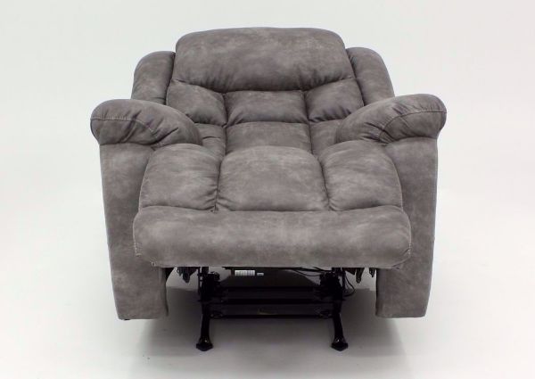 Pewter Wrangler POWER Recliner, Front Facing in a Fully Reclined Position | Home Furniture Plus Bedding