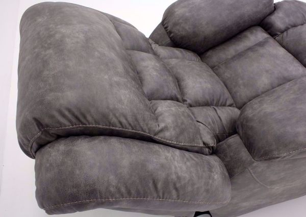Pewter Wrangler POWER Recliner in a Reclined Position Showing Mostly the Seat Back | Home Furniture Plus Bedding