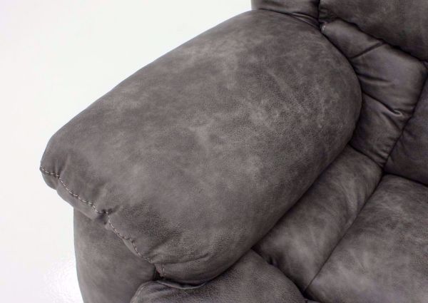 Pewter Wrangler POWER Recliner Pillow Arm Detail | Home Furniture Plus Bedding