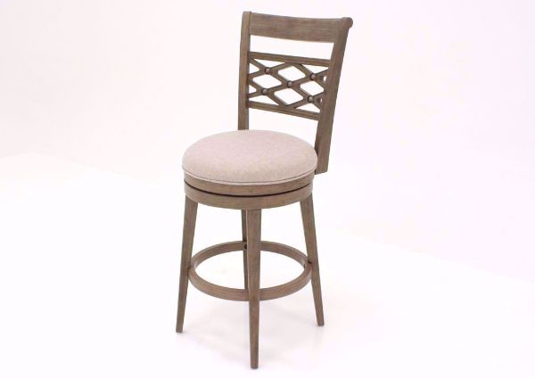 Gray with Beige Chesney Swivel Barstool 30 Inch at an Angle | Home Furniture Plus Mattress