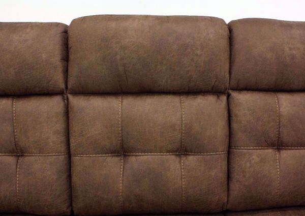 Light Brown Anastasia Reclining Sofa Tufted Seat Back Detail | Home Furniture Plus Bedding