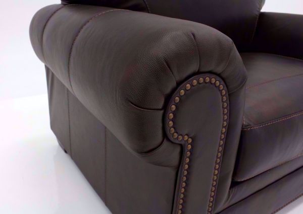 Walnut Brown Roleson Chair by Ashley Rolled Arm Detail | Home Furniture Plus Bedding
