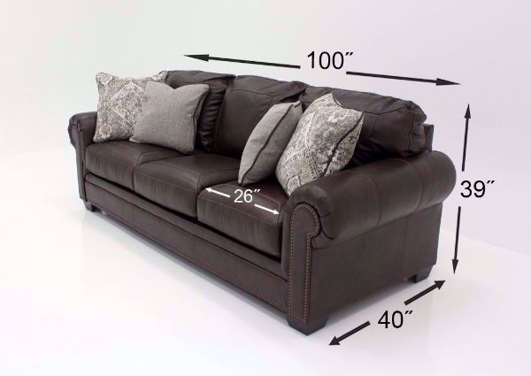 Walnut Brown Roleson Sleeper Sofa by Ashley Furniture Dimensions | Home Furniture Plus Bedding