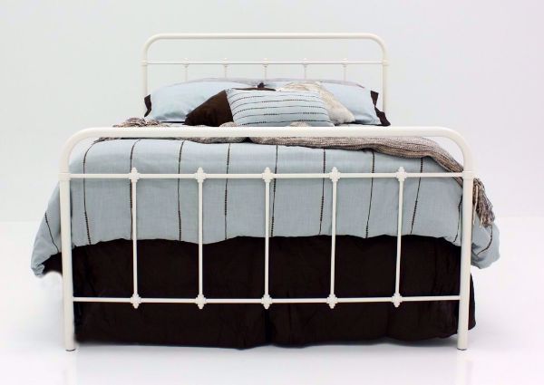 White Iron Style Jourdan Creek Queen Bed Facing Front | Home Furniture Plus Bedding