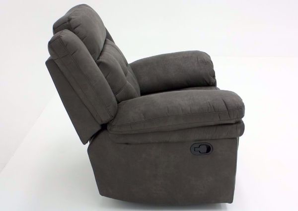 Gray Anastasia Glider Recliner, Side View | Home Furniture Plus Bedding