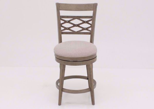 Gray and Beige Chesney 24 Inch Swivel Barstool Facing Front | Home Furniture Plus Mattress