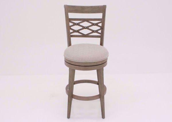 Gray with Beige Chesney Swivel Barstool 30 Inch Facing Front | Home Furniture Plus Mattress