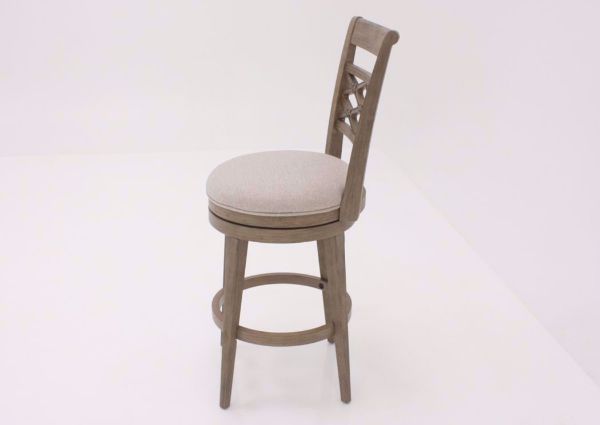 Gray and Beige Chesney Swivel Barstool 30 Inch Side View | Home Furniture Plus Mattress