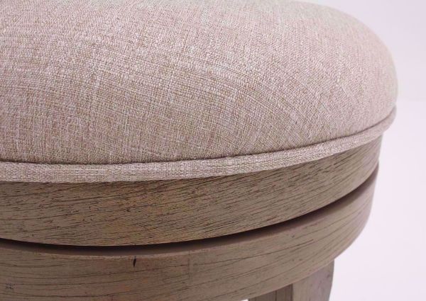 Chesney Swivel Barstool 30 Inch Gray Upholstery Seat Edge Detail | Home Furniture Plus Mattress