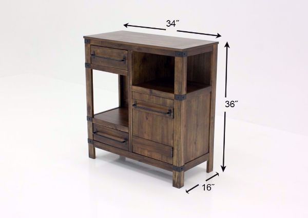 Rustic Brown Roybeck Accent Cabinet Dimensions | Home Furniture Plus Bedding