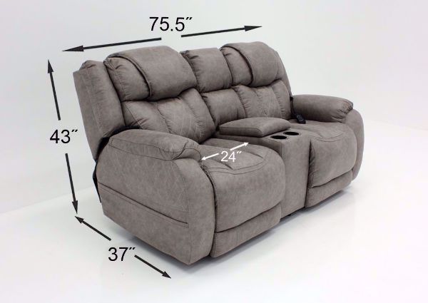 Soft Brown Daytona POWER Reclining Loveseat Dimensions | Home Furniture Plus Bedding
