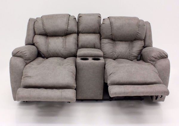 Soft Brown Daytona POWER Reclining Loveseat, Front Facing with Both Recliners Open | Home Furniture Plus Bedding