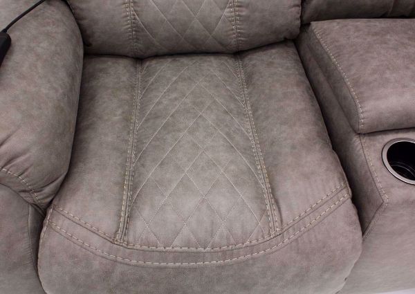 Soft Brown Daytona POWER Reclining Loveseat Contour Seat Detail | Home Furniture Plus Bedding