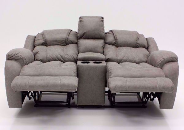 Soft Brown Daytona Reclining Loveseat, Front Facing in the Fully Reclined Position | Home Furniture Plus Bedding