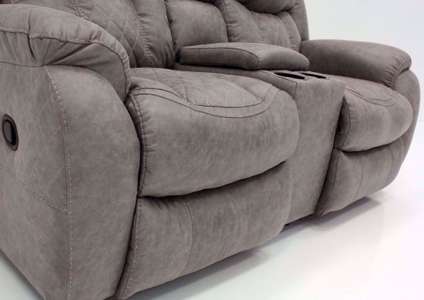 Soft Brown Daytona Reclining Loveseat Chaise Closed View | Home Furniture Plus Bedding