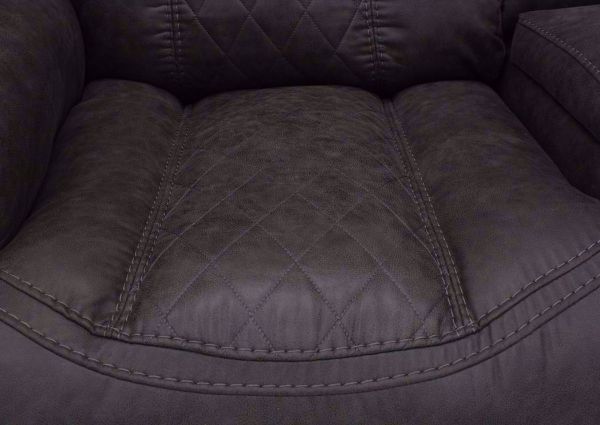 Gray Daytona Reclining Loveseat Contour Seat Detail | Home Furniture Plus Bedding