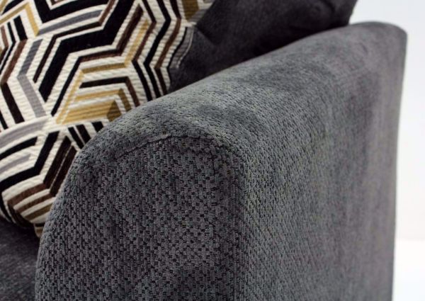 Kelly Sofa Chaise, Gray, Arm Detail | Home Furniture Plus Bedding