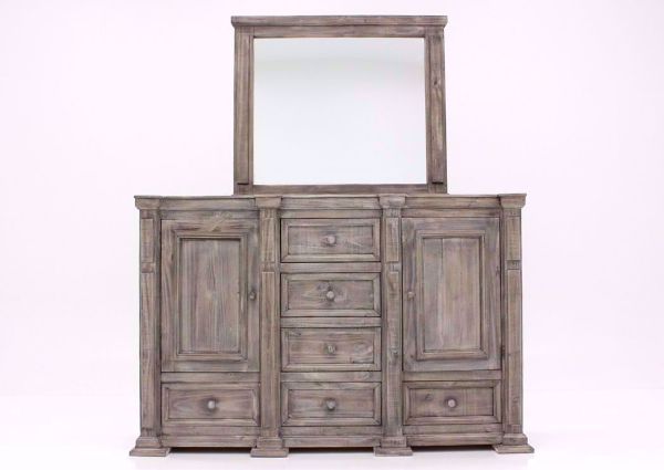 Weathered Gray Maverick Dresser with Mirror Facing Front | Home Furniture Plus Bedding