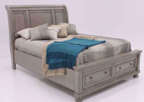Picture of Lettner Queen Size Sleigh Bed - Light Gray