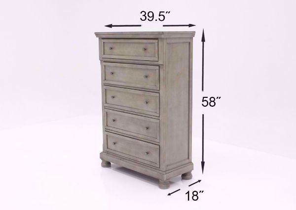 Distressed Light Gray Lettner Chest of Drawers by Ashley Furniture Dimensions | Home Furniture Plus Bedding