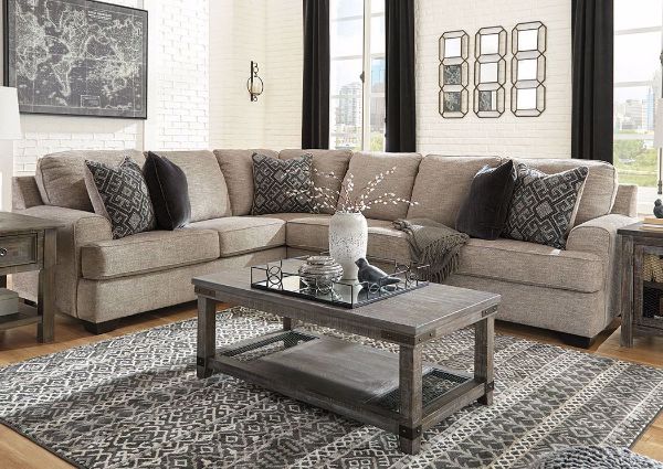 Brown Bovarian Sectional Sofa - Right Facing by Ashley Furniture in Room Setting | Home Furniture Plus Bedding