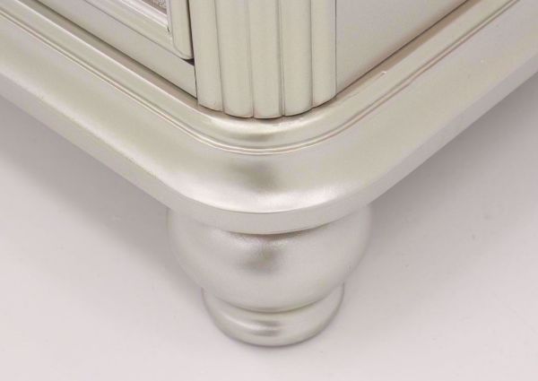 Silver Regency Bedroom Set Showing the Bun Style Foot Detail | Home Furniture Plus Bedding