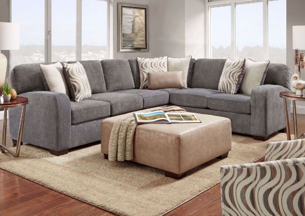 Gray Chandler Sectional Sofa in a Room Setting | Home Furniture Plus Bedding