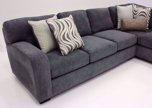 Gray Chandler Sectional Sofa Showing the Left Sofa View | Home Furniture Plus Bedding