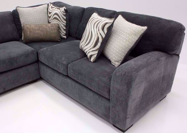 Gray Chandler Sectional Sofa Showing the Right Loveseat View | Home Furniture Plus Bedding