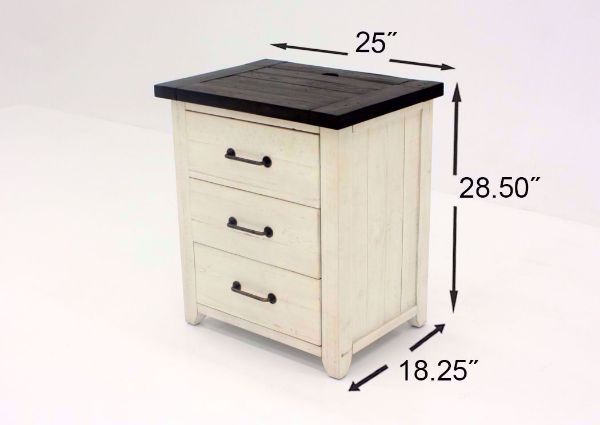 Antique White Madison County Nightstand Dimensions | Home Furniture Plus Mattress