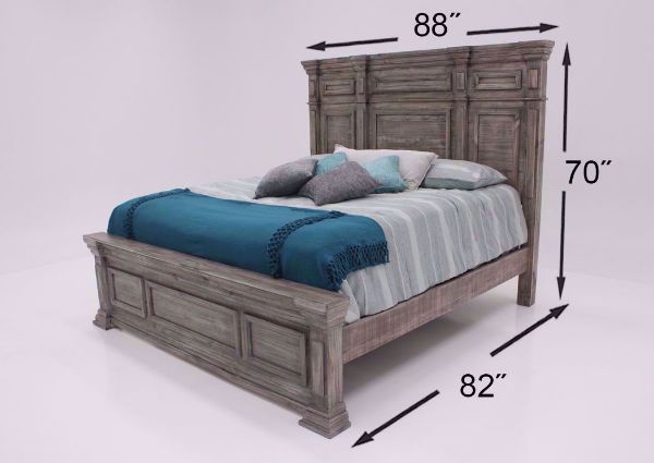 Weathered Gray Maverick King Size Bed Dimensions | Home Furniture Plus Bedding