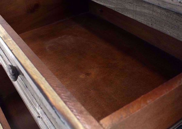 Weathered Gray Maverick Nightstand Showing the Drawer Interior | Home Furniture Plus Mattress