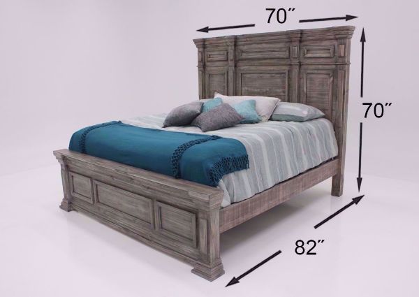 Gray Maverick Bedroom Set Showing the Queen Bed Dimensions | Home Furniture Plus Bedding