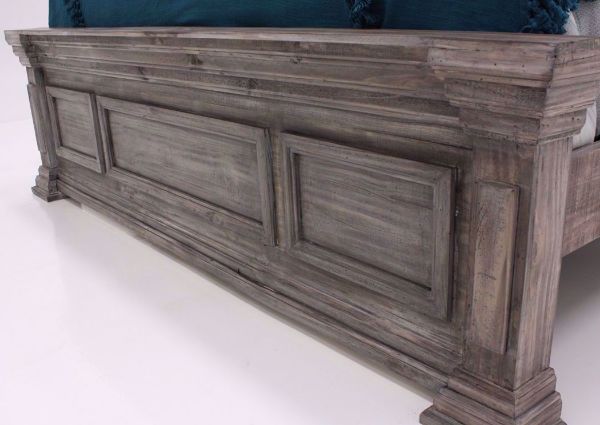 Weathered Gray Maverick King Size Bed Showing the Footboard at an Angle | Home Furniture Plus Bedding