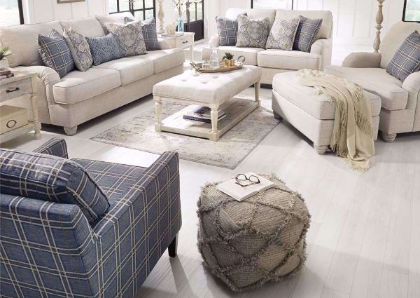 Off White Traemore Sofa Set by Ashley Furniture. Room View, Mood Shot | Home Furniture Plus Bedding