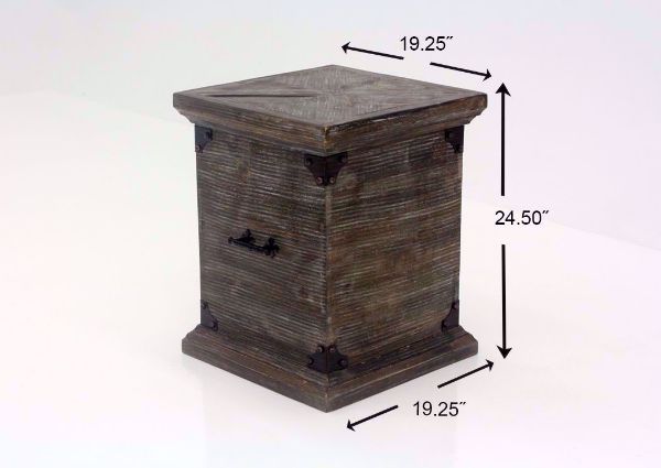 Barnwood Brown Carson Storage End Table, Dimensions | Home Furniture Plus Bedding