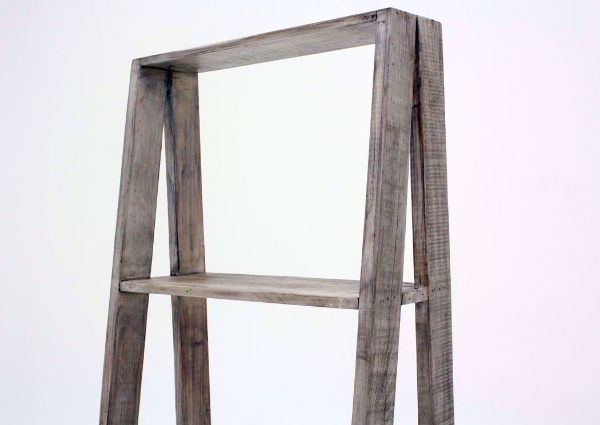 Rustic Gray Ladder Bookcase Showing the Top of the Ladder Detail | Home Furniture Plus Bedding