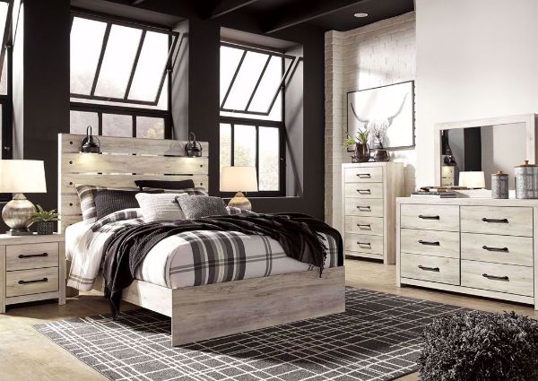 White Cambeck Bedroom Set by Ashley Furniture Showing the Room Setting | Home Furniture Plus Mattress
