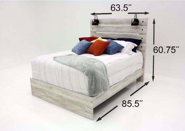 White Cambeck Bedroom Set by Ashley Furniture Showing the Queen Bed Dimensions | Home Furniture Plus Mattress