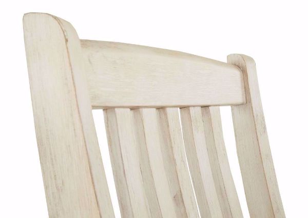 Seat Back Detail of the Antique White Bolanburg Barstool by Ashley Furniture | Home Furniture Plus Mattress