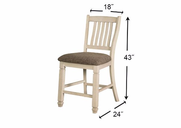 Dimensions of the Bolanburg by Ashley Furniture Barstool | Home Furniture Plus Mattress