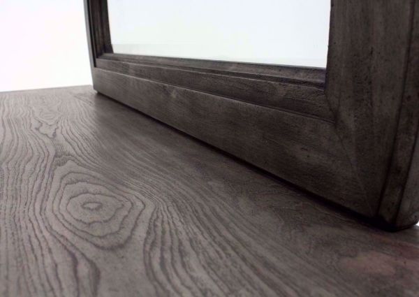 Gray Pecan Lake Way Dresser with Mirror Showing the Top Detail | Home Furniture Plus Mattress