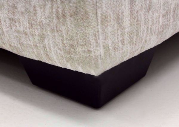 Off White Rawcliffe Accent Ottoman by Ashley Furniture Showing the Foot Detail | Home Furniture Plus Mattress